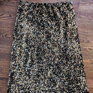 Banana Republic Gold Sequin Skirt - M - NWT